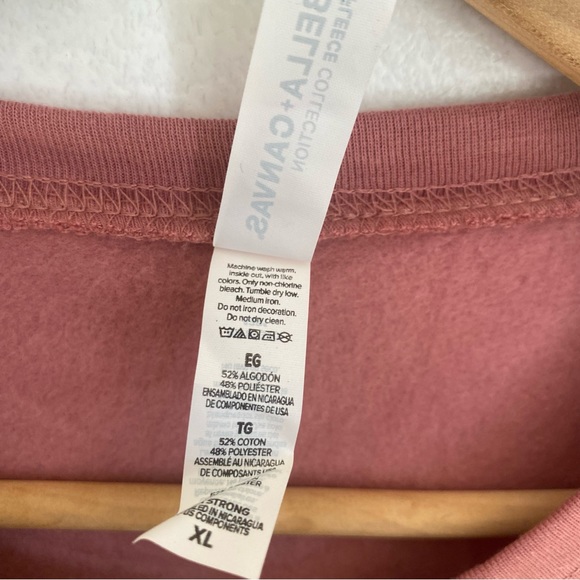 Bella + Canvas Fleece Collection GOOD VIBES Crewneck Sweatshirt Sweater - Picture 4 of 6